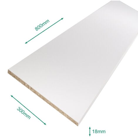 Tablette mélaminé blanc 800 x 300 x 18 mm - PEFC 75%