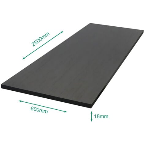 Tablette mélaminé Elegant Black 2500 x 600 x 18 mm - PEFC 70%