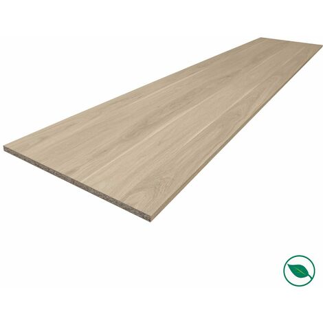 Forestea – Tablette bois mélaminée 2500 x 600 x 18 mm – Label PEFC 75% – Chants non revêtus – Compatible avec systèmes de fixation