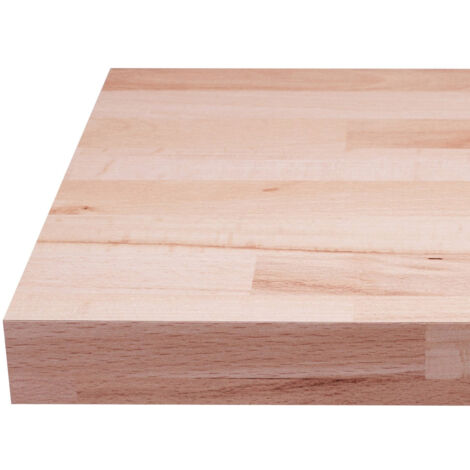 Plan de travail hêtre massif lamellé collé abouté 2500 x 650 x 38 mm - FSC100%