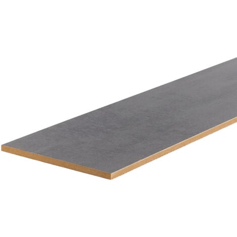 Lot de 3 contremarches rénovation d'escalier stratifié dark grey 1300 x 200 x 8 mm - PEFC 70%