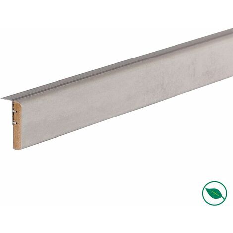 Forestea – Profilé de finition pour escalier stratifié 1300 x 56 x 12 mm – Couleur gris clair – PEFC 70% – Pour rénovation intérieure durable (1/5)