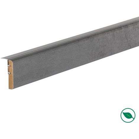 Forestea – Profilé de finition pour escalier stratifié 1300 x 56 x 12 mm – Couleur gris foncé – PEFC 70% – Rénovation facile et esthétique