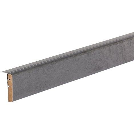 Profilé de transition rénovation d'escalier stratifié dark grey 1300 x 56 x  12 mm - PEFC