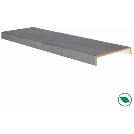 Forestea – Marche rénovation d'escalier stratifié gris foncé 1300 x 610 x 56 mm – PEFC 70% – Découpe facile pour escaliers droits ou quart tournant