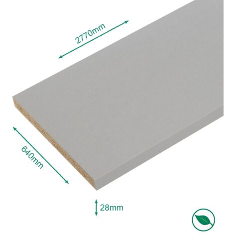 Plan de travail stratifié gris aluminium 2770 x 640 EP 28 mm - PEFC 75%.
