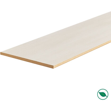 Forestea – Lot de 3 contremarches rénovation escalier stratifié blanc 1300 x 200 x 8 mm – PEFC 70% – Facile à poser pour finition chic