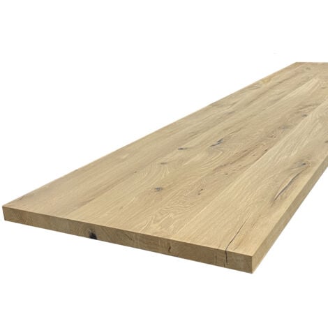 Plan de travail Chêne massif pleines lames 2400 x 800 x 40 mm FSC mixte