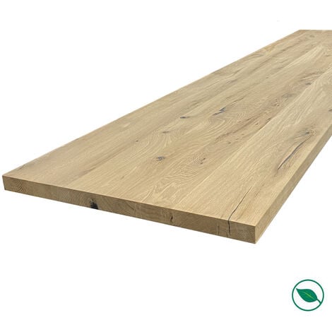 Plan de travail Chêne massif pleines lames 3000 x 800 x 40 mm FSC mixte