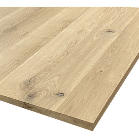 Plan de travail Chêne massif pleines lames 3000 x 800 x 40 mm FSC mixte