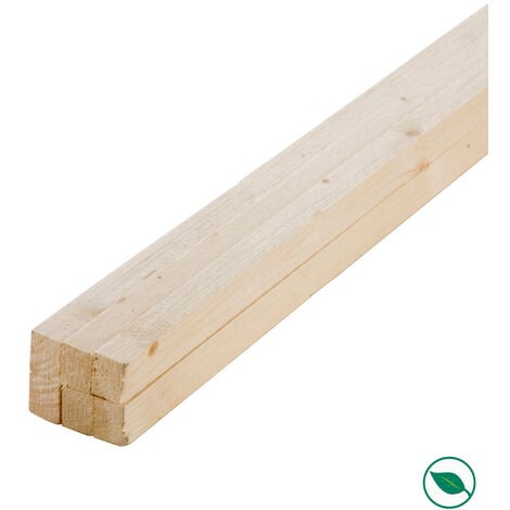 Lot de 6 tasseaux sapin brut 2400 x 31 x 31 mm - PEFC 70%