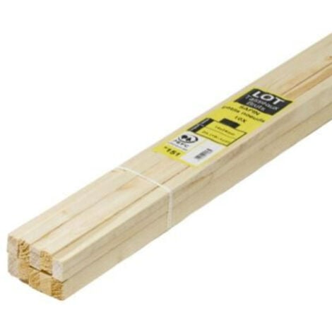 Lot de 10 tasseaux sapin brut 2000 x 25 x 13 mm - FSC mixte credit