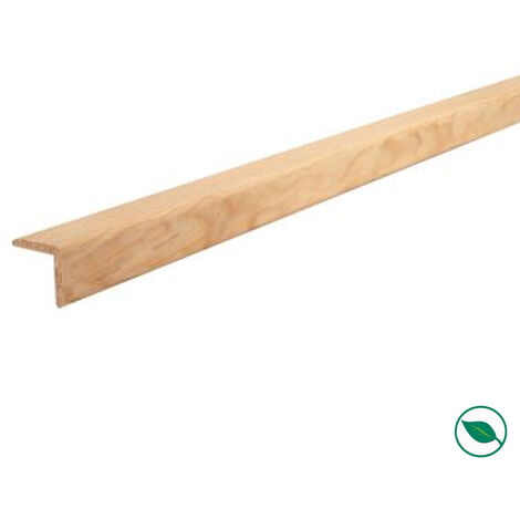 Forestea – Lot de 25 baguettes angles en pin des Landes 2400 x 14 x 14 mm – Certification PEFC 70% – Finition esthétique durable