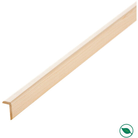 Forestea – Lot de 36 baguettes angles sapin 2500 x 13 x 13 mm – Certification PEFC 70% – Pour finition murale et sol – Matériau durable