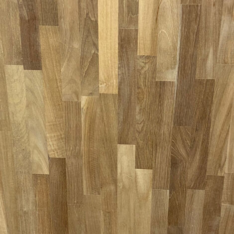 Plateau teck massif lamellé collé abouté 1200 x 800 x 25 mm - FSC 100%