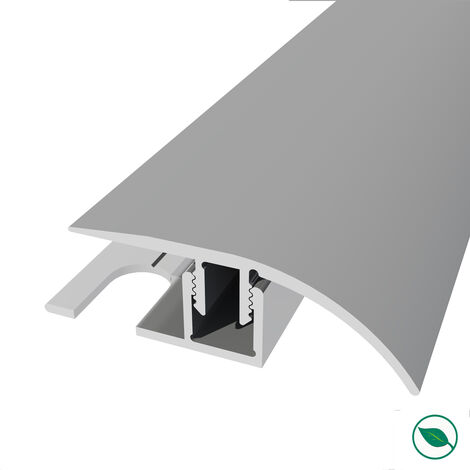 Forestea – Barre de seuil aluminium 90 cm – Largeur 3,9 cm – Finition acier – Base de joint de dilatation pour transition parfaite