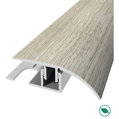 Forestea – Barre de seuil aluminium 90 cm – Coloris chêne blanc gris – Largeur 3,9 cm – Installation facile pour revêtements de sol - 9cmHt
