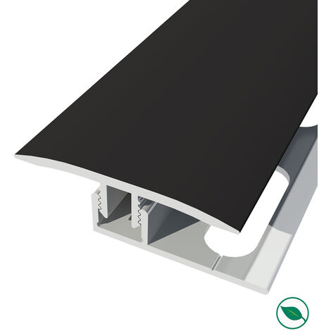 Forestea – Barre de seuil en aluminium noir 90 cm – Largeur 3,5 cm – Joint dilatation pour transition entre sols – Installation facile