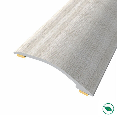 Forestea – Barre de seuil adhésive aluminium chêne blanc gris – Longueur 90 cm – Largeur 3,8 cm – Rattrapage de niveau 3-12 mm – Pose facile