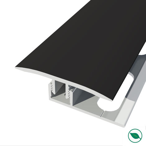 Forestea – Barre de seuil en aluminium noir 90 cm – Largeur 3,5 cm – Hauteur 1,7 cm – Installation facile entre surfaces