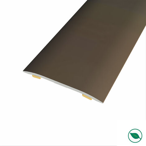 Forestea – Barre de seuil adhésive aluminium bronze 90 cm – Largeur 3,7 cm – Hauteur 2,3 mm – Pour surfaces de même niveau (1/2)