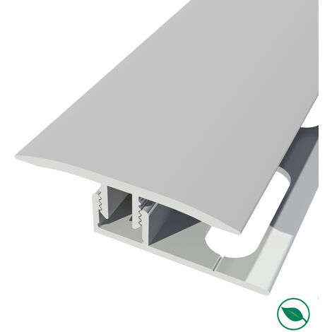 Forestea – Barre de seuil en aluminium argent 90 cm – Largeur 3,5 cm – Joint dilatation pour transition de surfaces – Installation facile
