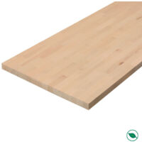 Forestea – Plan de travail hêtre massif lamellé collé 2000 x 800 x 26 mm – FSC MIXTE 70% – Finition bois naturel pour cuisine moderne
