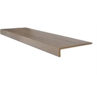 Lot de 2 marches rénovation d'escalier stratifié chêne gris 1000 x 250 x 56 mm - PEFC 70%
