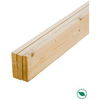 Forestea – Lot de 3 planches sapin raboté 1800 x 96 x 18 mm – Label PEFC 70% – Pour chantiers humides et espaces confinés