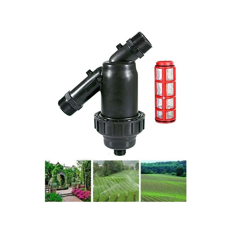 Filtre à pompe 20 mm/25 mm pour tuyau d'eau extérieur filtre multi-usage  pour arrosage de jardin（25 mm，40 mailles） 