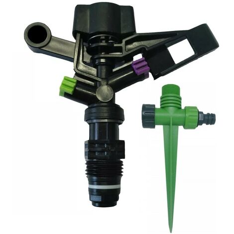 Kit aspersor de riego circular 1/2" 7 a 13 mts más pincho porta aspersor Offre exclusive (1/3)