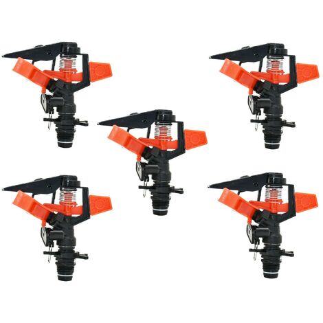 Arroseur agricole secteur 1/2, distance de tir 8 à 13 m. Pack 5 unités. Offre exclusive
