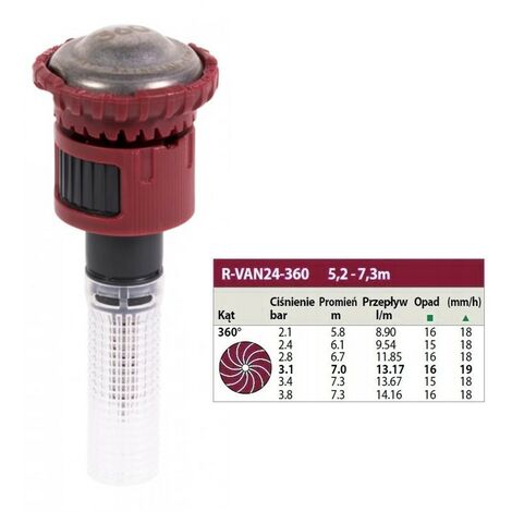Rain Bird R-VAN14-360° - Arroseur Rotatif Réglable 8 à 14 Pieds (2.4-4.3m) Pour Pelouse - 4