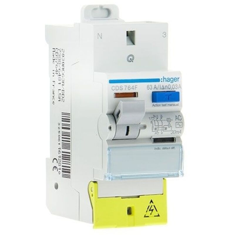 Interruptor Tetrapolar Hager SB432PV – 32A, 1000V, 4 Polos, Maneta Rotativa, Para Cuadros Eléctricos
