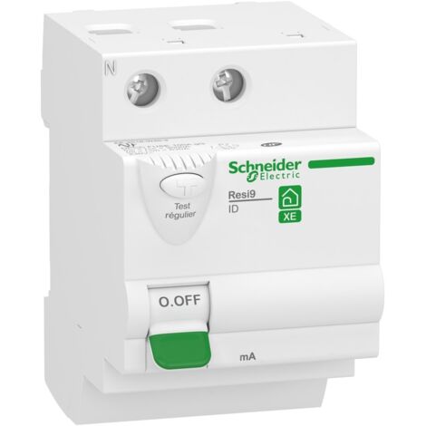 Schneider R9ERC263 Interruptor diferencial Resi9 63A XE - 4 escalones - Tipo CA - Bipolar - 30mA - 230V