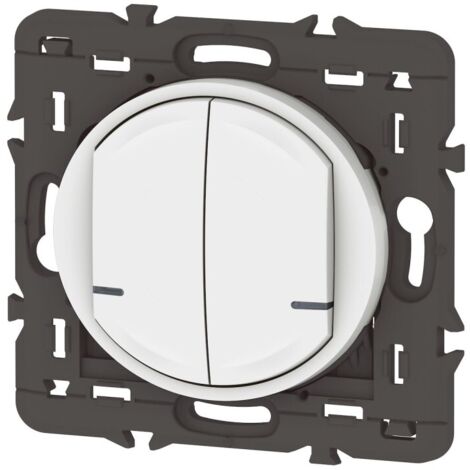 Legrand Celiane Interruptor Doble 10 A – Titanio (Mecanismo Sin Placa) Para Luces, Fácil Instalación
