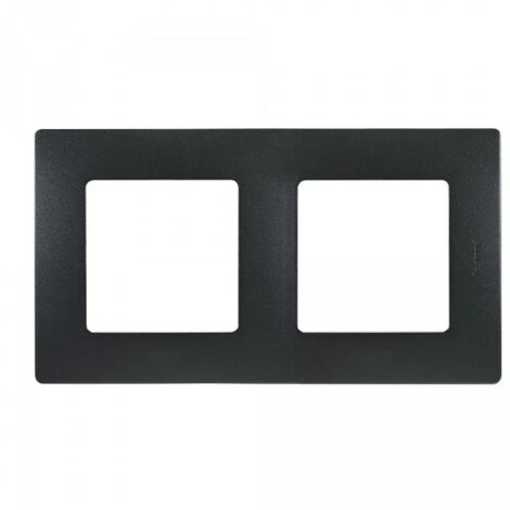Legrand 096716 Placa 2 estaciones de hierro fundido Niloé