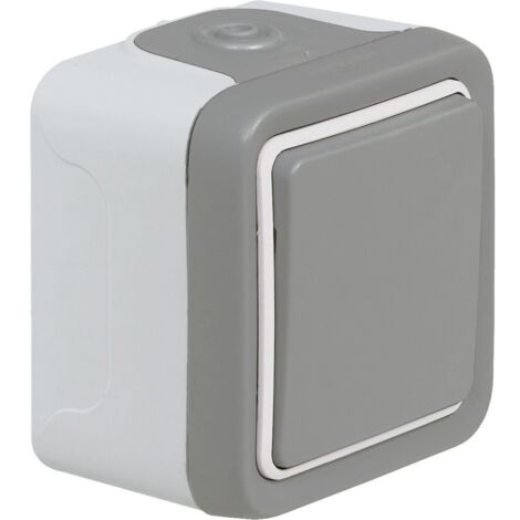 Legrand 069711 - Interruptor bidireccional Prog Plexo superficie gris completa - 10 AX