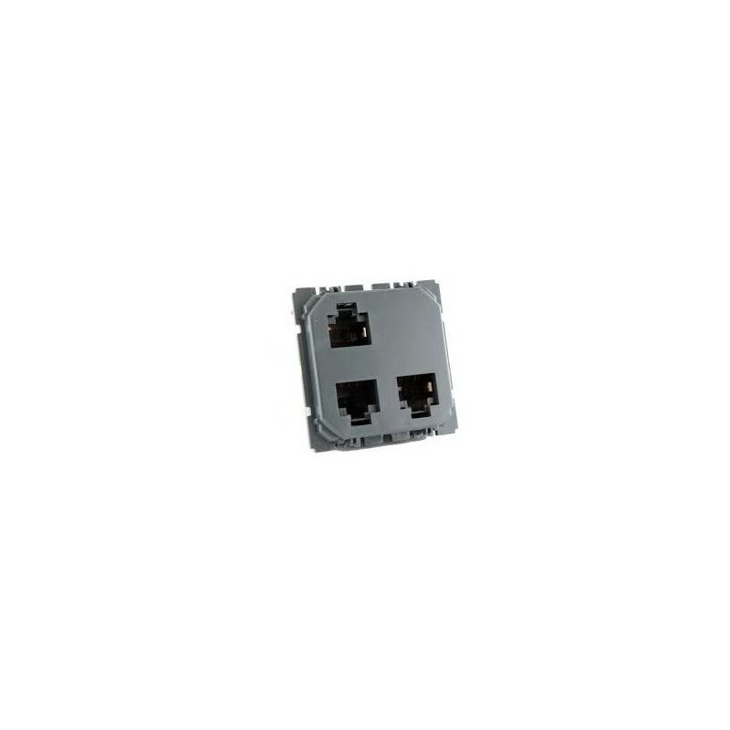 TechLy presa di rete RJ45 UTP CAT.6a tooless + Legrand Vela nera