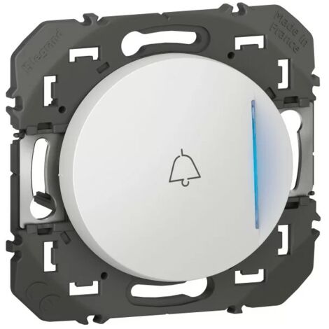 Legrand Dooxie 600018 Indicatore luminoso a pulsante e marcatura campanello Dooxie 1 stazione - 6A - 250V - Bianco