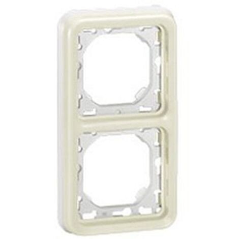 Legrand 069696 - Support Plaque - pour encastré Prog Plexo composable blanc - 2 postes vert