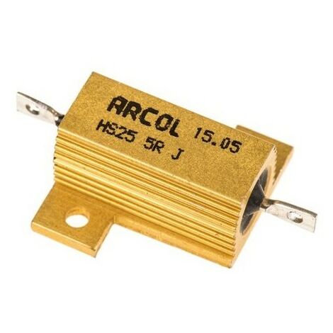 Arcol HS255RJ Resistore assiale uscite 5ohms 25W ±5% 550V a saldare - Serie  HS