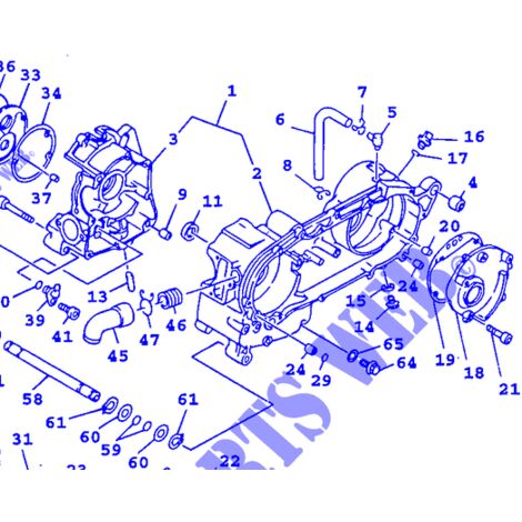 Yamaha 4CW-E5150-01 - Alloggiamento motore completo - XC 125 2000