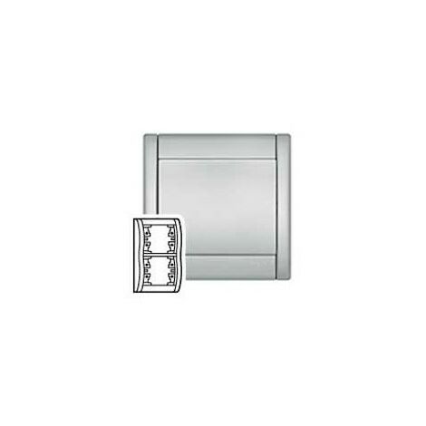 Plaque Double Verticale Legrand Sagane 82131 En Alumide/Magnésium - Occasion Fonctionnelle