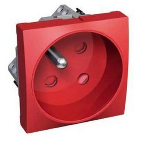 Double Prise Schneider Altira – Aluminium 16A 45° – Réf ALB46222