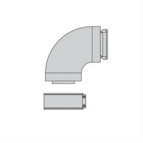 Beretta 1100089 - Coude Alu Fumisterie 90° 60/100 Standard