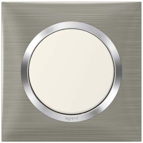 Legrand 600871 Placca quadrata effetto acciaio inossidabile spazzolato Dooxie a 1 posto