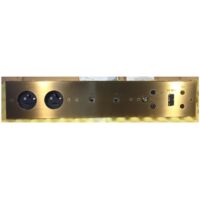 Meljac Multiprise complète - 2 PC+T + 2 RJ45 SPE + 1 TV FM SAT + 1 Fibre Optique + 2 RCA + GR - Bronze - 41x8cm