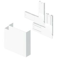 Unex 93224-2 U24X Angle Plat - 50 mm Hauteur X 150 mm Largeur - Blanc