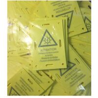100 cartelli di segnalazione “Presenza di 2 sorgenti di tensione” – 50x74mm